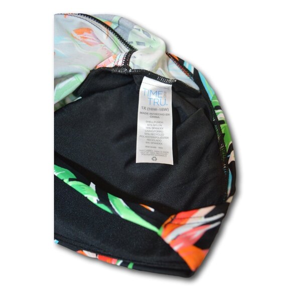 Time and Tru Women's Floral Tankini Top Swimsuit Size 1X (16W–18W) - Picture 3 of 3